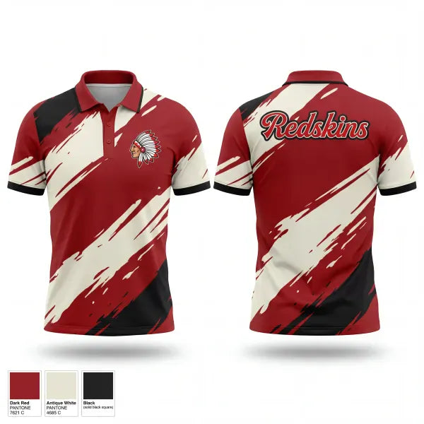 Short Sleeve Performance Polo, Kingston Redskins, Baseball, Teamtime, Team time, sublimation, custom sports apparel, team uniforms, spirit wear, spiritwear, sports uniforms, custom shirts, team store, custom team store, fundraiser sports, apparel fundraiser