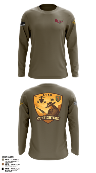 Long Sleeve Performance Shirt, 1-1 Attack Battalion, HHC, S2, Army, Teamtime, Team time, sublimation, custom sports apparel, team uniforms, spirit wear, spiritwear, sports uniforms, custom shirts, team store, custom team store, fundraiser sports, apparel fundraiser