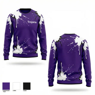 Crew Neck Sweatshirt, Trojans, Women's Basketball, Teamtime, Team time, sublimation, custom sports apparel, team uniforms, spirit wear, spiritwear, sports uniforms, custom shirts, team store, custom team store, fundraiser sports, apparel fundraiser