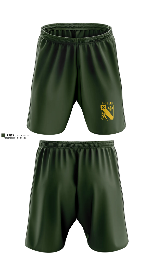 Athletic Shorts With Pockets, 1-63 AR, 2 ABCT, 1 ID, Army, Teamtime, Team time, sublimation, custom sports apparel, team uniforms, spirit wear, spiritwear, sports uniforms, custom shirts, team store, custom team store, fundraiser sports, apparel fundraiser