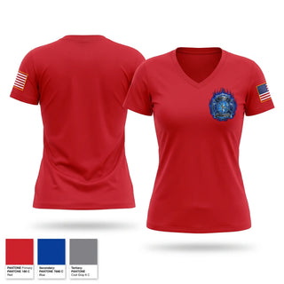 Womens Short Sleeve Vneck Shirt, Tri Community Volunteer Fire Department, Fire Department, Teamtime, Team time, sublimation, custom sports apparel, team uniforms, spirit wear, spiritwear, sports uniforms, custom shirts, team store, custom team store, fundraiser sports, apparel fundraiser