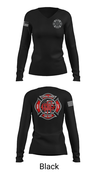 Central 9971313 Women's Long Sleeve V-neck Shirt - 37