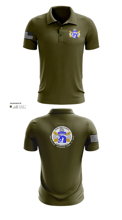 XVIII Airborne Corps G34 FIRES 87629681 Short Sleeve Performance Polo - 30