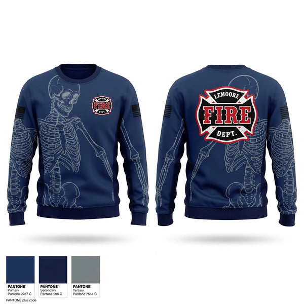 Crew Neck Sweatshirt, Lemoore Volunteer Fire Department, Fire Department, Teamtime, Team time, sublimation, custom sports apparel, team uniforms, spirit wear, spiritwear, sports uniforms, custom shirts, team store, custom team store, fundraiser sports, apparel fundraiser