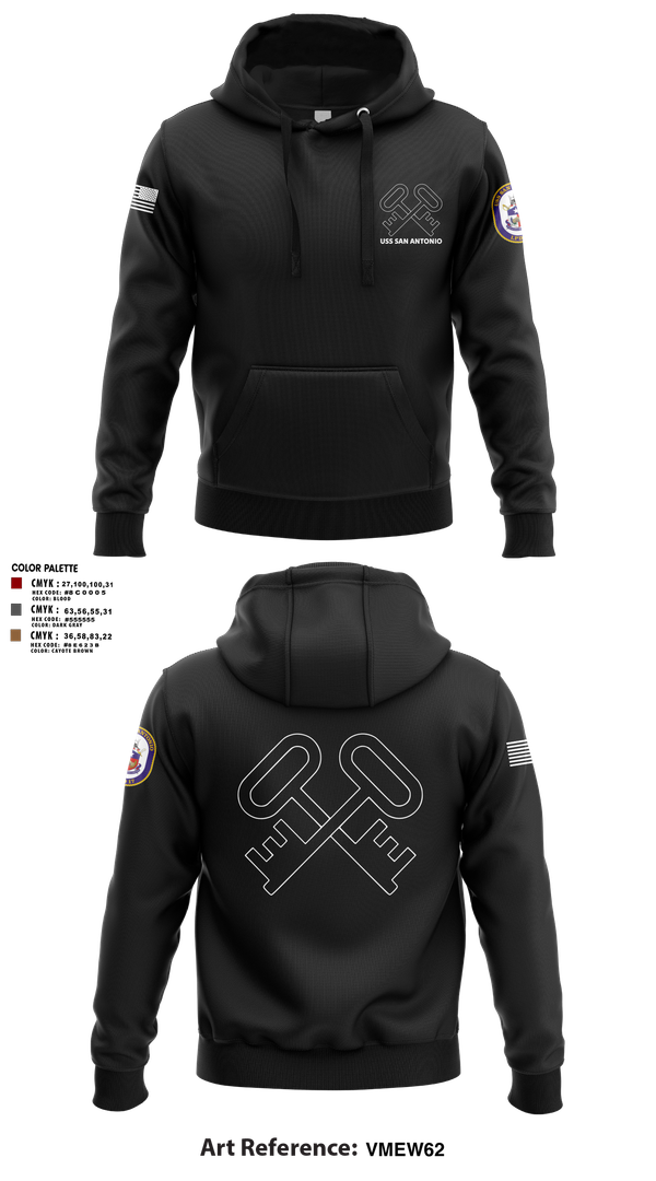Hoodie, Uss San Antonio, Navy, Teamtime, Team time, sublimation, custom sports apparel, team uniforms, spirit wear, spiritwear, sports uniforms, custom shirts, team store, custom team store, fundraiser sports, apparel fundraiser
