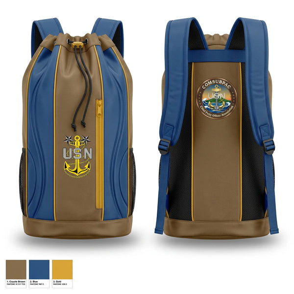Gear Bag, COMSUBPAC CPOA, Navy, Teamtime, Team time, sublimation, custom sports apparel, team uniforms, spirit wear, spiritwear, sports uniforms, custom shirts, team store, custom team store, fundraiser sports, apparel fundraiser