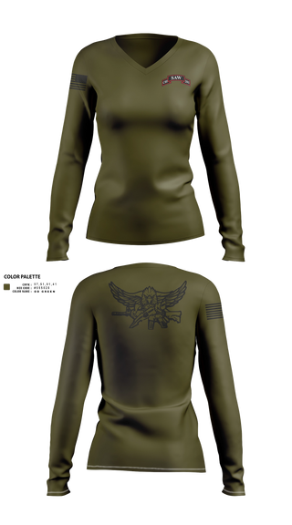 Womens Long Sleeve Vneck Shirt, Chicago Field Office, Police, Teamtime, Team time, sublimation, custom sports apparel, team uniforms, spirit wear, spiritwear, sports uniforms, custom shirts, team store, custom team store, fundraiser sports, apparel fundraiser