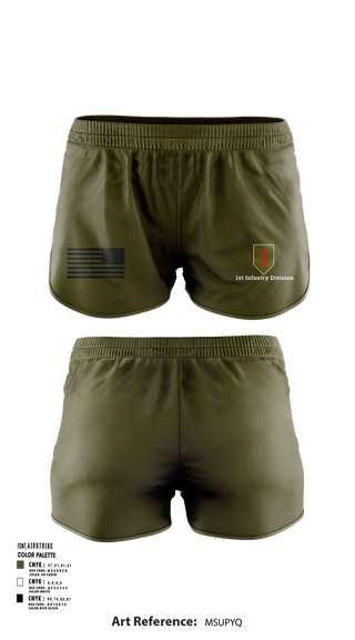Ranger Panties, 1st Infantry Division, , Teamtime, Team time, sublimation, custom sports apparel, team uniforms, spirit wear, spiritwear, sports uniforms, custom shirts, team store, custom team store, fundraiser sports, apparel fundraiser