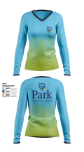 Park National Bank Pelotonia Women's Long Sleeve V-neck Shirt - 1