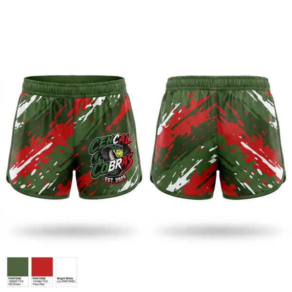 Womens Shorts, Cancel Cobras, Softball, Teamtime, Team time, sublimation, custom sports apparel, team uniforms, spirit wear, spiritwear, sports uniforms, custom shirts, team store, custom team store, fundraiser sports, apparel fundraiser