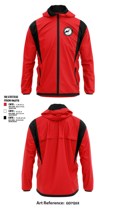 Hartford Central Tanagers Cross Country 80658737 Windbreaker - 1