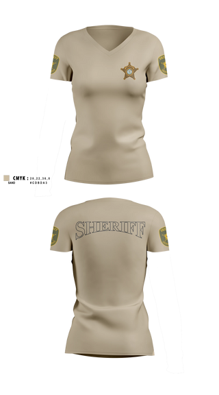Womens Short Sleeve Vneck Shirt, Lincoln County Sheriffs office, Police, Teamtime, Team time, sublimation, custom sports apparel, team uniforms, spirit wear, spiritwear, sports uniforms, custom shirts, team store, custom team store, fundraiser sports, apparel fundraiser