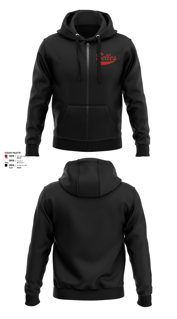 Zip Hoodie, Bluegrass Lightning Belles, Softball, Teamtime, Team time, sublimation, custom sports apparel, team uniforms, spirit wear, spiritwear, sports uniforms, custom shirts, team store, custom team store, fundraiser sports, apparel fundraiser