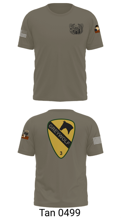 1st cav Div 3abct 85829502 Short Sleeve Performance Shirt - 76