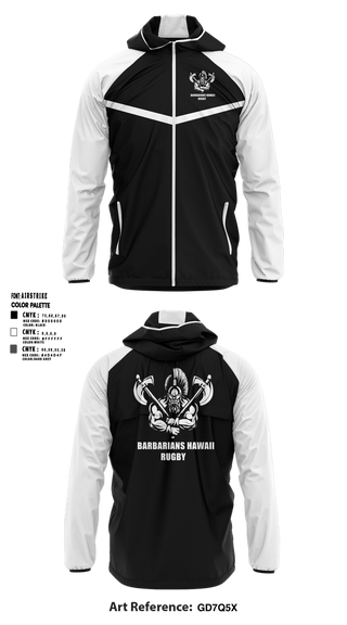 Windbreaker, BARBARIANS HAWAII, Rugby, Teamtime, Team time, sublimation, custom sports apparel, team uniforms, spirit wear, spiritwear, sports uniforms, custom shirts, team store, custom team store, fundraiser sports, apparel fundraiser