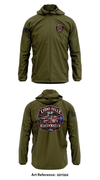 Windbreaker, Lyons falls fire, Fire Department, Teamtime, Team time, sublimation, custom sports apparel, team uniforms, spirit wear, spiritwear, sports uniforms, custom shirts, team store, custom team store, fundraiser sports, apparel fundraiser