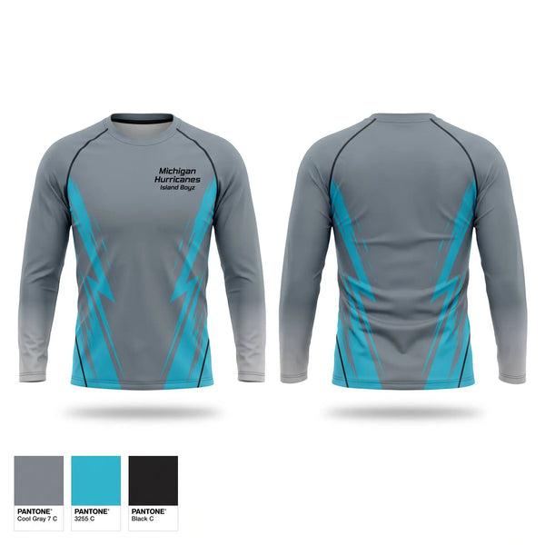 Long Sleeve Performance Shirt, Michigan Hurricanes (Island Boyz, , Teamtime, Team time, sublimation, custom sports apparel, team uniforms, spirit wear, spiritwear, sports uniforms, custom shirts, team store, custom team store, fundraiser sports, apparel fundraiser