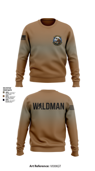 Crew Neck Sweatshirt, Wildman, National Guard, Teamtime, Team time, sublimation, custom sports apparel, team uniforms, spirit wear, spiritwear, sports uniforms, custom shirts, team store, custom team store, fundraiser sports, apparel fundraiser