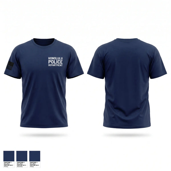 Old School Cotton Feel Shirt, Honolulu Police Department, Police, Teamtime, Team time, sublimation, custom sports apparel, team uniforms, spirit wear, spiritwear, sports uniforms, custom shirts, team store, custom team store, fundraiser sports, apparel fundraiser