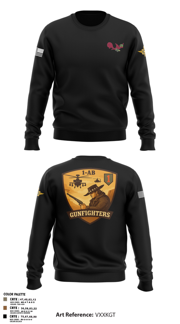 Crew Neck Sweatshirt, 1-1 Attack Battalion, HHC, S2, Army, Teamtime, Team time, sublimation, custom sports apparel, team uniforms, spirit wear, spiritwear, sports uniforms, custom shirts, team store, custom team store, fundraiser sports, apparel fundraiser