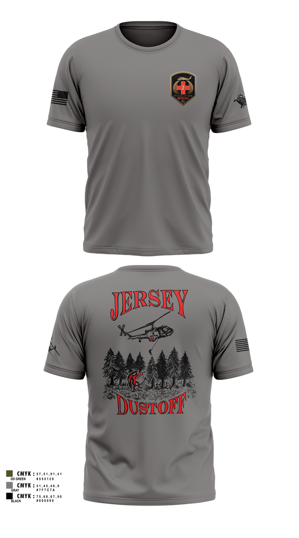 Short Sleeve Performance Shirt, 1-171 MEDEVAC Dustoff, National Guard, Teamtime, Team time, sublimation, custom sports apparel, team uniforms, spirit wear, spiritwear, sports uniforms, custom shirts, team store, custom team store, fundraiser sports, apparel fundraiser