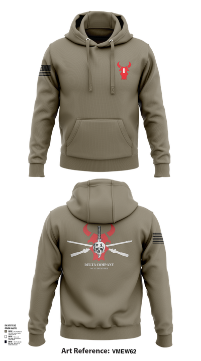 D Co 1-133 IN 71672506 Hoodie - 12