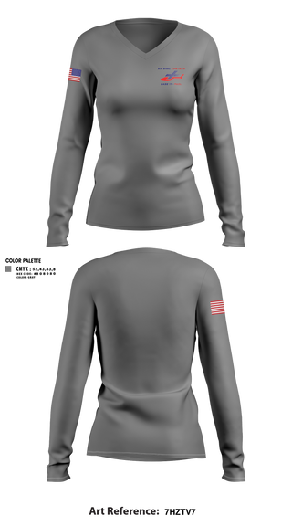 Womens Long Sleeve Vneck Shirt, Air Evac Lifeteam, EMS/EMT, Teamtime, Team time, sublimation, custom sports apparel, team uniforms, spirit wear, spiritwear, sports uniforms, custom shirts, team store, custom team store, fundraiser sports, apparel fundraiser