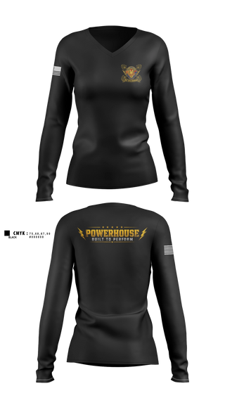 Womens Long Sleeve Vneck Shirt, 59th ORD BDE, Army, Teamtime, Team time, sublimation, custom sports apparel, team uniforms, spirit wear, spiritwear, sports uniforms, custom shirts, team store, custom team store, fundraiser sports, apparel fundraiser