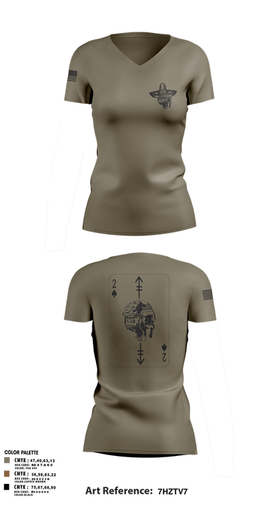 Savages 37324693 Women's Short Sleeve V-neck Shirt - 4