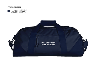 Duffle Bag, Millers Creek Fire Rescue, Fire Department, Teamtime, Team time, sublimation, custom sports apparel, team uniforms, spirit wear, spiritwear, sports uniforms, custom shirts, team store, custom team store, fundraiser sports, apparel fundraiser