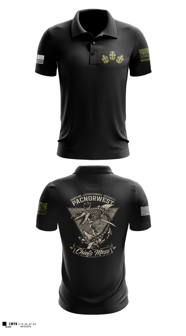 Short Sleeve Performance Polo, MES PACNORWEST HVU  Chiefs Mess, Navy, Teamtime, Team time, sublimation, custom sports apparel, team uniforms, spirit wear, spiritwear, sports uniforms, custom shirts, team store, custom team store, fundraiser sports, apparel fundraiser