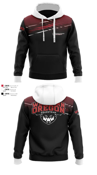 Hoodie, Western Oregon University Equestrian, Spirit Store, Teamtime, Team time, sublimation, custom sports apparel, team uniforms, spirit wear, spiritwear, sports uniforms, custom shirts, team store, custom team store, fundraiser sports, apparel fundraiser