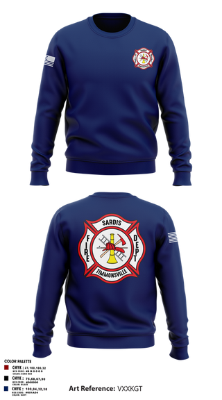 Crew Neck Sweatshirt, Sardis-Timmonsville fire department station 1, , Teamtime, Team time, sublimation, custom sports apparel, team uniforms, spirit wear, spiritwear, sports uniforms, custom shirts, team store, custom team store, fundraiser sports, apparel fundraiser