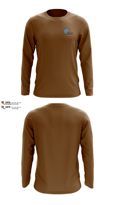 Long Sleeve Performance Shirt, Climate Solutions Air conditioning & Refrigeration LLC, , Teamtime, Team time, sublimation, custom sports apparel, team uniforms, spirit wear, spiritwear, sports uniforms, custom shirts, team store, custom team store, fundraiser sports, apparel fundraiser