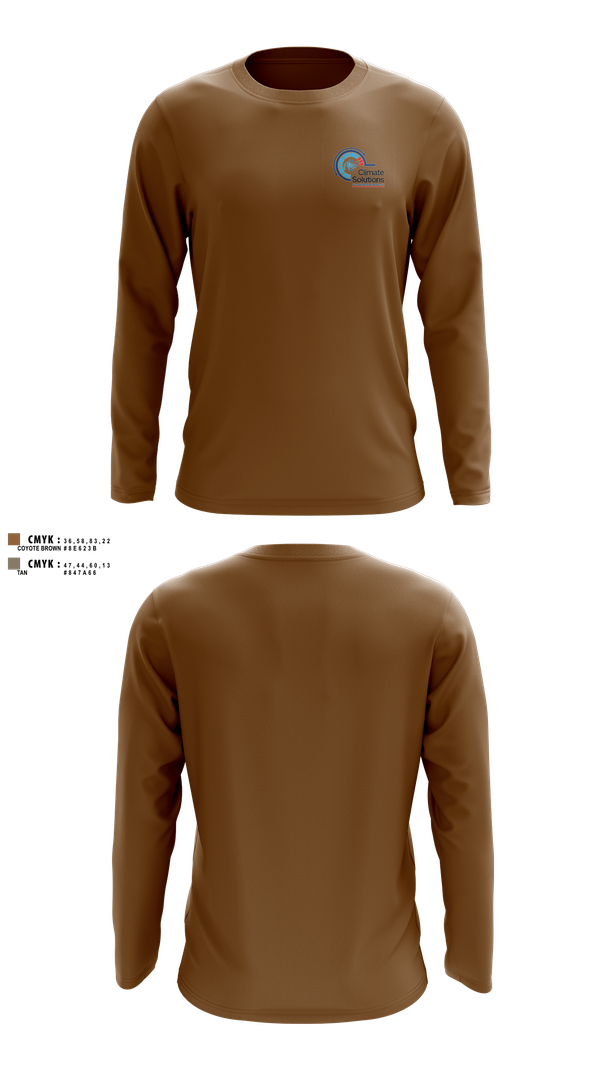 Long Sleeve Performance Shirt, Climate Solutions Air conditioning & Refrigeration LLC, , Teamtime, Team time, sublimation, custom sports apparel, team uniforms, spirit wear, spiritwear, sports uniforms, custom shirts, team store, custom team store, fundraiser sports, apparel fundraiser
