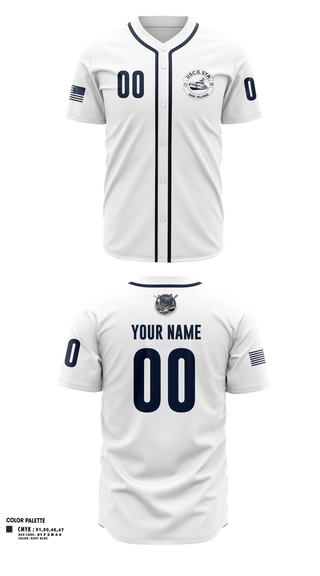 Full Button Baseball Jersey, CG STA OAK ISLAND, Coast Guard, Teamtime, Team time, sublimation, custom sports apparel, team uniforms, spirit wear, spiritwear, sports uniforms, custom shirts, team store, custom team store, fundraiser sports, apparel fundraiser