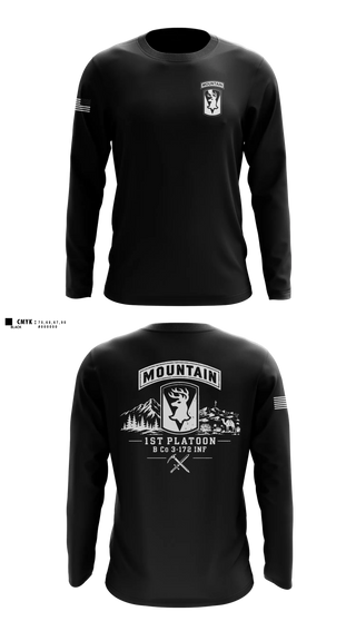 Long Sleeve Performance Shirt, B CO 3/172 1st PLT, Army, Teamtime, Team time, sublimation, custom sports apparel, team uniforms, spirit wear, spiritwear, sports uniforms, custom shirts, team store, custom team store, fundraiser sports, apparel fundraiser