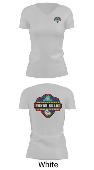 Womens Short Sleeve Vneck Shirt, Honor Guard, Women's Lacrosse, Teamtime, Team time, sublimation, custom sports apparel, team uniforms, spirit wear, spiritwear, sports uniforms, custom shirts, team store, custom team store, fundraiser sports, apparel fundraiser