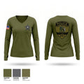 West Suburban SRT Women's Long Sleeve V-neck Shirt - 1