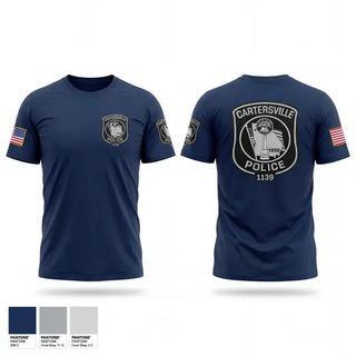 Old School Cotton Feel Shirt, Cartersville Police, Police, Teamtime, Team time, sublimation, custom sports apparel, team uniforms, spirit wear, spiritwear, sports uniforms, custom shirts, team store, custom team store, fundraiser sports, apparel fundraiser