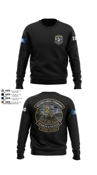 Crew Neck Sweatshirt, Louisiana State Guard, Army, Teamtime, Team time, sublimation, custom sports apparel, team uniforms, spirit wear, spiritwear, sports uniforms, custom shirts, team store, custom team store, fundraiser sports, apparel fundraiser