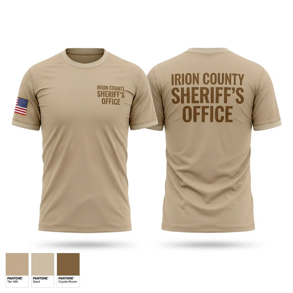 Old School Cotton Feel Shirt, Irion County Sheriff's Office, Police, Teamtime, Team time, sublimation, custom sports apparel, team uniforms, spirit wear, spiritwear, sports uniforms, custom shirts, team store, custom team store, fundraiser sports, apparel fundraiser