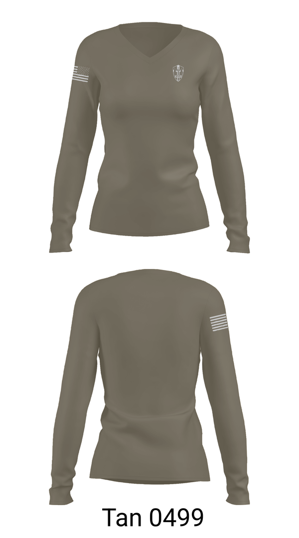 Womens Long Sleeve Vneck Shirt, AFSOC OL-B, , Teamtime, Team time, sublimation, custom sports apparel, team uniforms, spirit wear, spiritwear, sports uniforms, custom shirts, team store, custom team store, fundraiser sports, apparel fundraiser