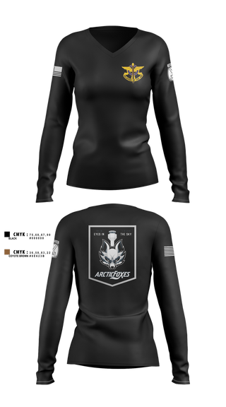 Womens Long Sleeve Vneck Shirt, Fox Co 3-10 GSAB, , Teamtime, Team time, sublimation, custom sports apparel, team uniforms, spirit wear, spiritwear, sports uniforms, custom shirts, team store, custom team store, fundraiser sports, apparel fundraiser