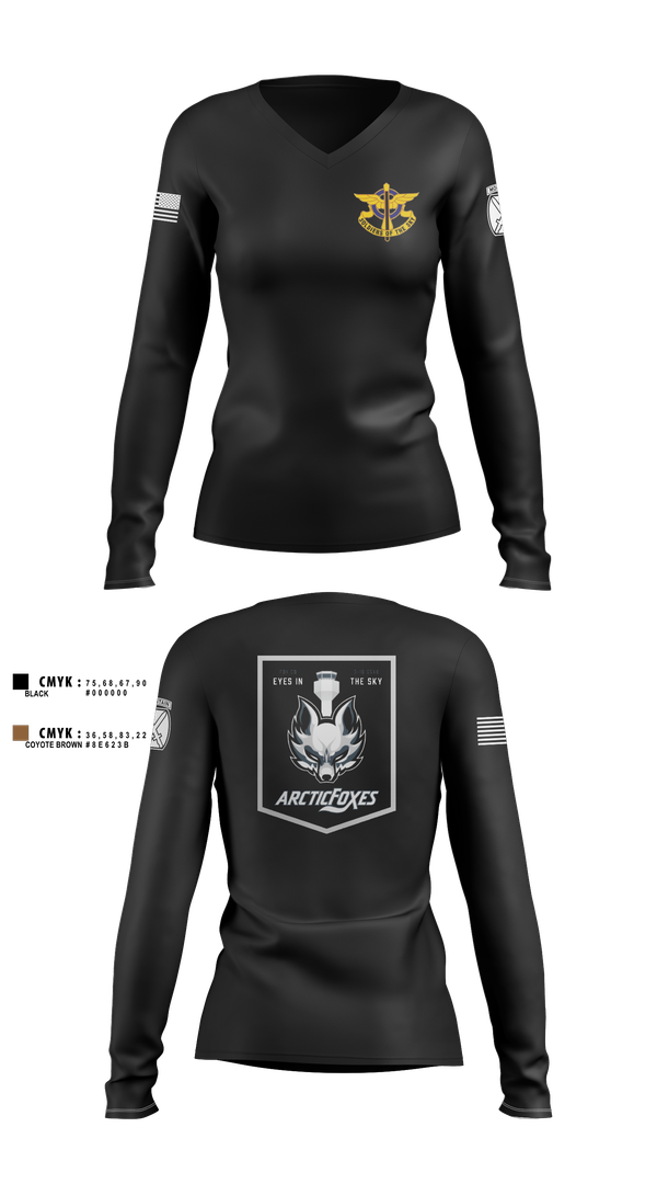 Womens Long Sleeve Vneck Shirt, Fox Co 3-10 GSAB, , Teamtime, Team time, sublimation, custom sports apparel, team uniforms, spirit wear, spiritwear, sports uniforms, custom shirts, team store, custom team store, fundraiser sports, apparel fundraiser