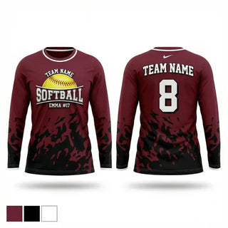 Long Sleeve Performance Shirt, Hutch Tech Softball, Softball, Teamtime, Team time, sublimation, custom sports apparel, team uniforms, spirit wear, spiritwear, sports uniforms, custom shirts, team store, custom team store, fundraiser sports, apparel fundraiser
