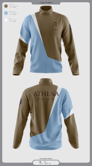Fleece Jacket, Athena Gun Club, , Teamtime, Team time, sublimation, custom sports apparel, team uniforms, spirit wear, spiritwear, sports uniforms, custom shirts, team store, custom team store, fundraiser sports, apparel fundraiser