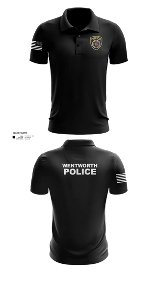 Short Sleeve Performance Polo, Wentworth Police Department, Police, Teamtime, Team time, sublimation, custom sports apparel, team uniforms, spirit wear, spiritwear, sports uniforms, custom shirts, team store, custom team store, fundraiser sports, apparel fundraiser