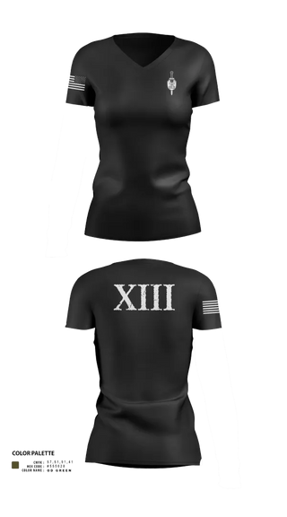 Womens Short Sleeve Vneck Shirt, Southern Field Office (CID), , Teamtime, Team time, sublimation, custom sports apparel, team uniforms, spirit wear, spiritwear, sports uniforms, custom shirts, team store, custom team store, fundraiser sports, apparel fundraiser