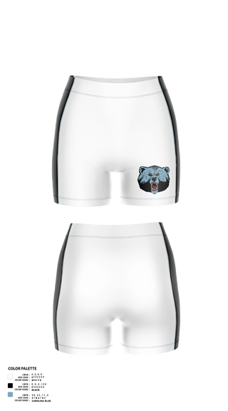 Womens Compression Shorts, Livingstone College Blue Bears, Track & Field, Teamtime, Team time, sublimation, custom sports apparel, team uniforms, spirit wear, spiritwear, sports uniforms, custom shirts, team store, custom team store, fundraiser sports, apparel fundraiser